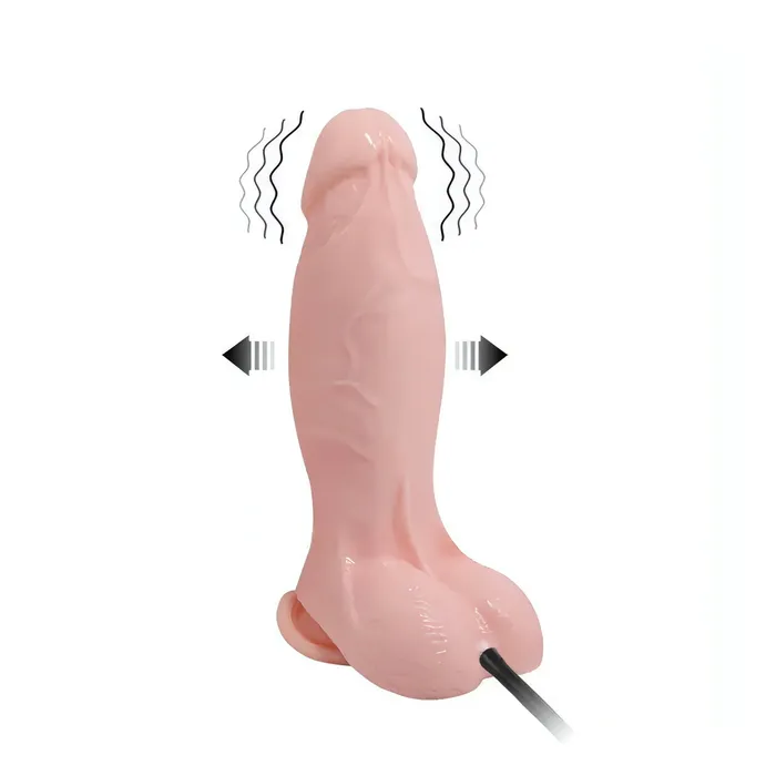 Baile Vibrators | Fallo realistico vibrante e gonfiabile - Rosa carne, multivelocità
