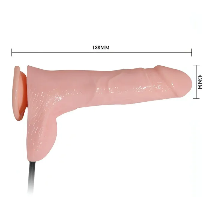 Baile Vibrators | Fallo realistico vibrante e gonfiabile - Rosa carne, multivelocità