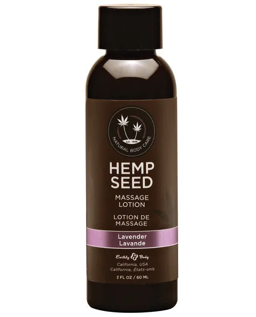 Couples | Earthly Body Earthly Body Hemp Seed Massage Lotion - 2 oz - Assorted Scents Couples | Earthly Body Earthly Body Hemp Seed Massage Lotion - 2 oz - Assorted Scents