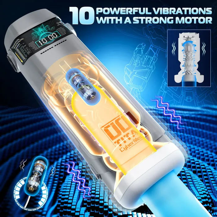 CyberSkin Male Sex Toys | CyberSkin B-Titan - Grey USB Rechargeable Thrusting & Vibrating Auto Masturbator with Heater CyberSkin Male Sex Toys | CyberSkin B-Titan - Grey USB Rechargeable Thrusting & Vibrating Auto Masturbator with Heater