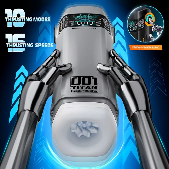 CyberSkin Male Sex Toys | CyberSkin B-Titan - Grey USB Rechargeable Thrusting & Vibrating Auto Masturbator with Heater CyberSkin Male Sex Toys | CyberSkin B-Titan - Grey USB Rechargeable Thrusting & Vibrating Auto Masturbator with Heater
