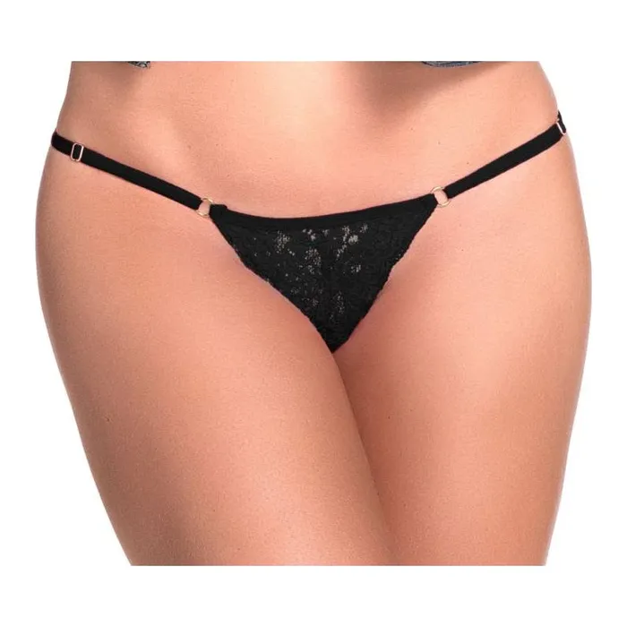 Lace Keyhole Pantie Black Mapale Anal