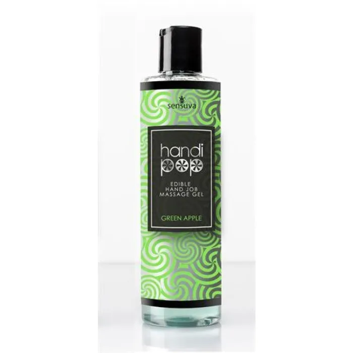 Sensuva Enhancers Handi Pop Handjob Massage Gel Green Apple 42 Oz