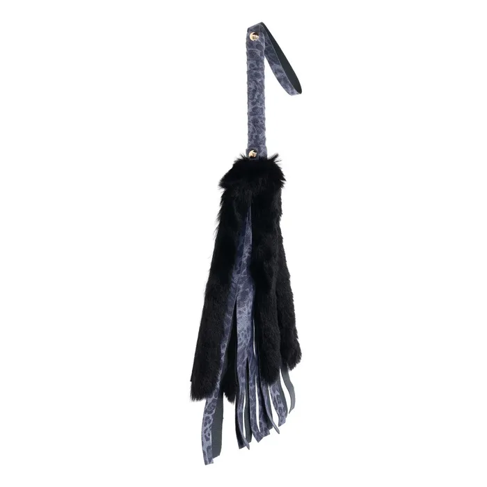 Sportsheets Anal | Sex & Mischief Cougar Faux Fur Flogger - Navy Blue/Black Furry Flogger Whip Sportsheets Anal | Sex & Mischief Cougar Faux Fur Flogger - Navy Blue/Black Furry Flogger Whip