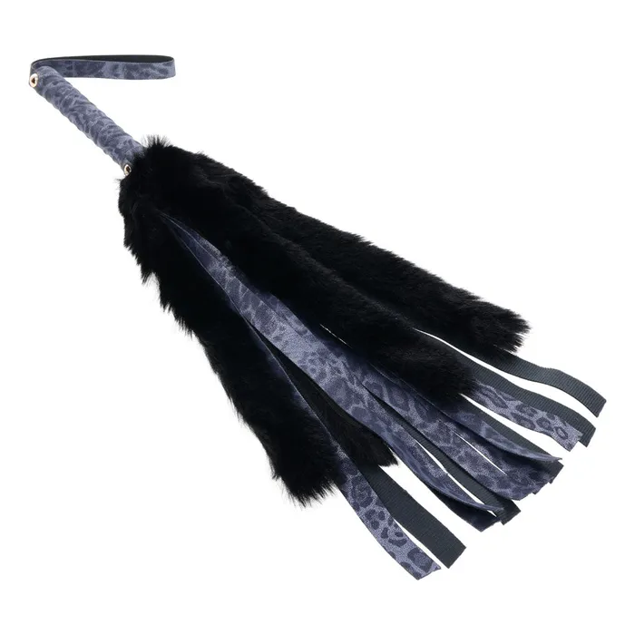 Sportsheets Anal | Sex & Mischief Cougar Faux Fur Flogger - Navy Blue/Black Furry Flogger Whip Sportsheets Anal | Sex & Mischief Cougar Faux Fur Flogger - Navy Blue/Black Furry Flogger Whip