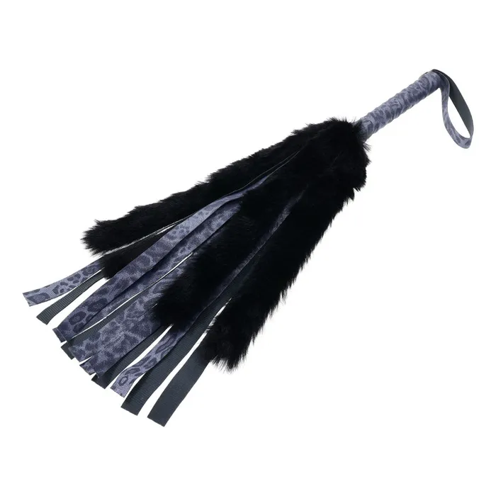 Sportsheets Anal | Sex & Mischief Cougar Faux Fur Flogger - Navy Blue/Black Furry Flogger Whip Sportsheets Anal | Sex & Mischief Cougar Faux Fur Flogger - Navy Blue/Black Furry Flogger Whip