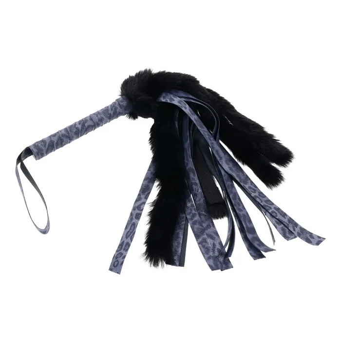 Sportsheets Anal | Sex & Mischief Cougar Faux Fur Flogger - Navy Blue/Black Furry Flogger Whip Sportsheets Anal | Sex & Mischief Cougar Faux Fur Flogger - Navy Blue/Black Furry Flogger Whip