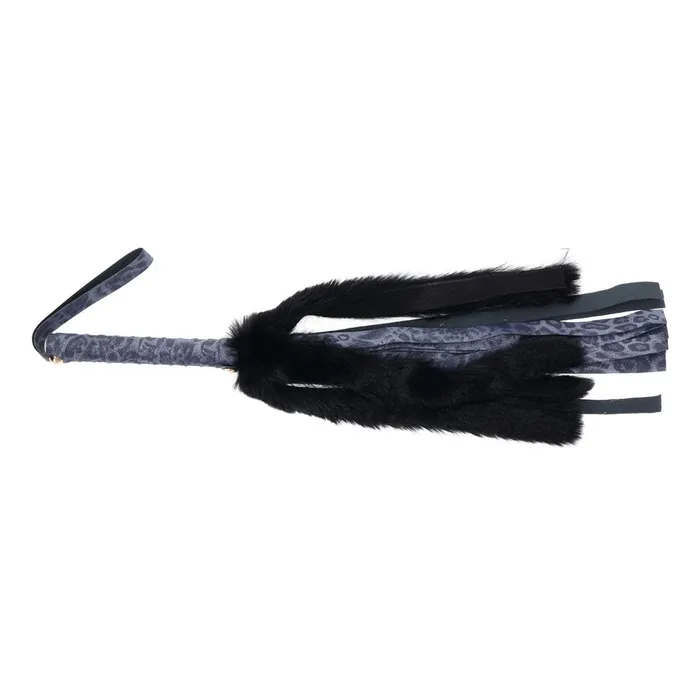 Sportsheets Anal | Sex & Mischief Cougar Faux Fur Flogger - Navy Blue/Black Furry Flogger Whip Sportsheets Anal | Sex & Mischief Cougar Faux Fur Flogger - Navy Blue/Black Furry Flogger Whip