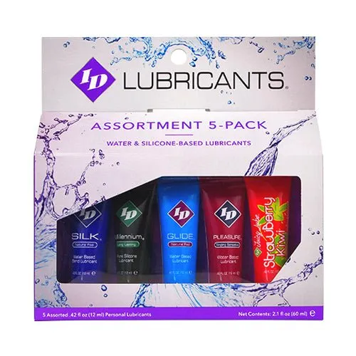 Enhancers Viridian Leto ID Sensual Lubricants 5 Pack Assorted Sampler