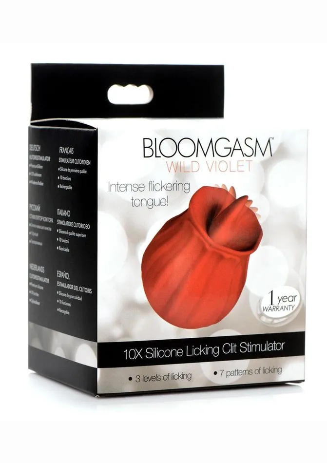 Female Sex Toys Inmi Bloomgasm Wild Violet Rechargeable Silicone 10x Licking Stimulator Bloomgasm