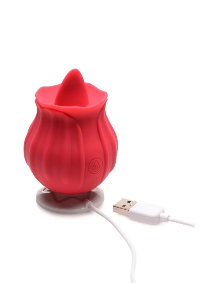 Female Sex Toys Inmi Bloomgasm Wild Violet Rechargeable Silicone 10x Licking Stimulator Bloomgasm