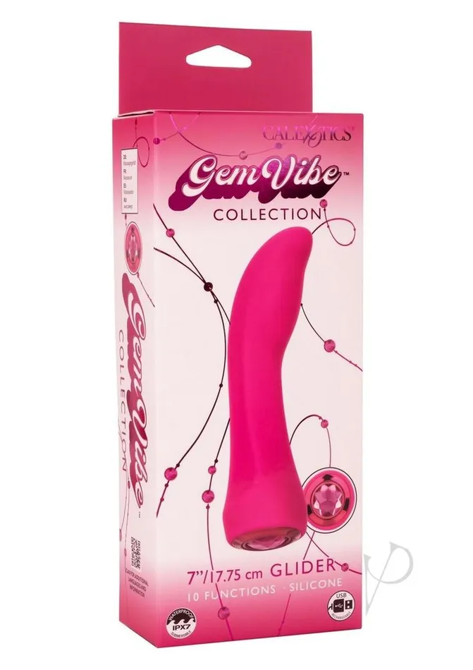 Gem Vibe Collection Glider Rechargeable Silicone GSpot Vibrator Gem Vibe Female Sex Toys