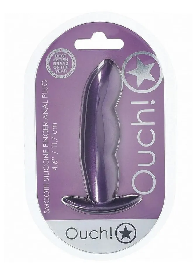 Ouch Male Sex Toys Ouch Finger Anal Plug Silicone Metallic
