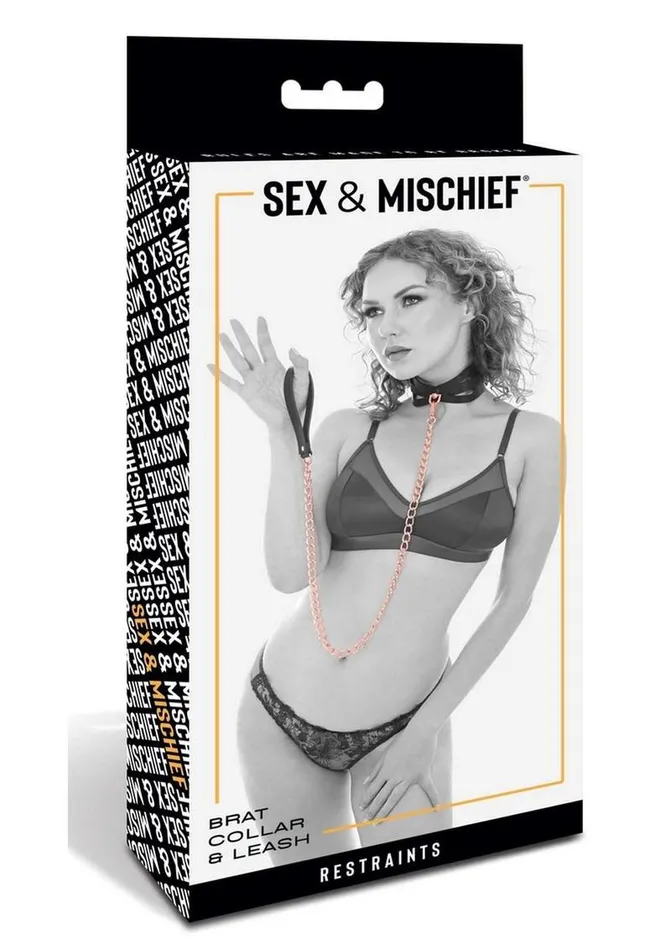 Sex and Mischief Couples Sex and Mischief Brat Collar Andamp Leash