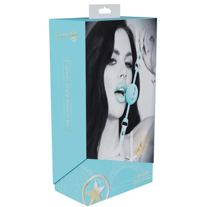 Shots Toys Vibrators OUCH Paris Collection Silicone Ball Gag Baby Blue Breatheable Mouth Restraint Shots Toys Vibrators OUCH Paris Collection Silicone Ball Gag Baby Blue Breatheable Mouth Restraint