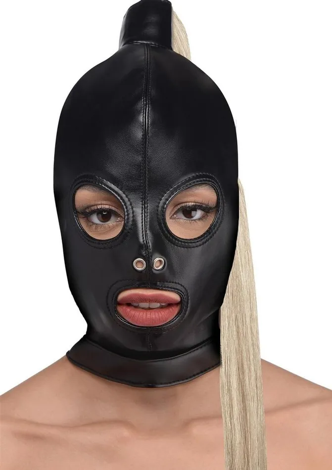 STRICT Couples Strict Blonde Ponytail Bondage Hood