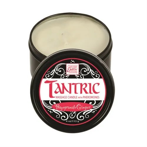Couples CalExotics Tantric Soy Massage Candle With Pheromones Pomegranate Ginger