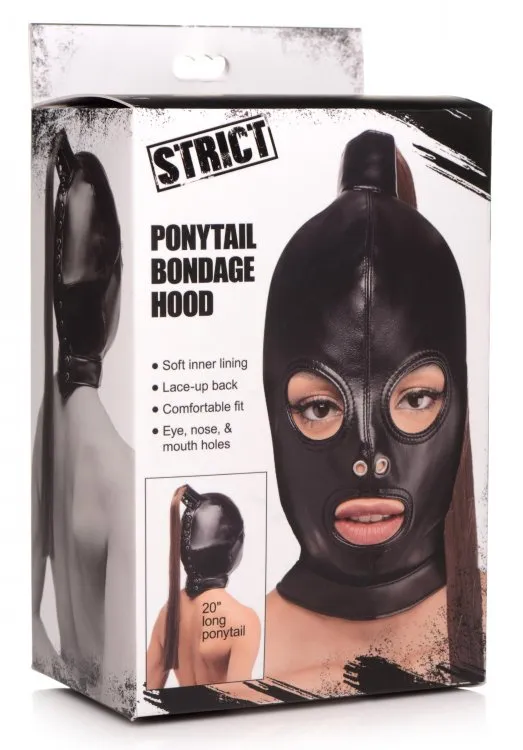 Couples XR Brands Strict Ponytail Bondage Hood