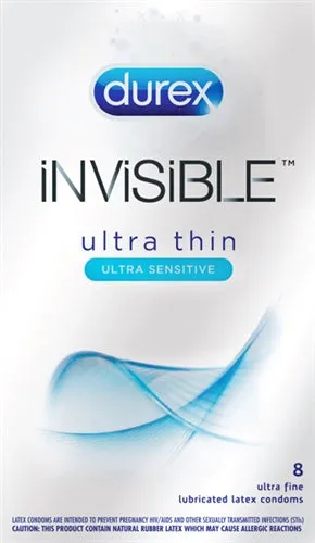 Enhancers Durex Invisible 8 Pack Paradise Marketing