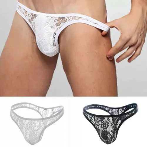 HotPinkSexyShop Couples tanga uomo sexy perizoma uomo intimo pizzo merletto sex lingerie cross dressing