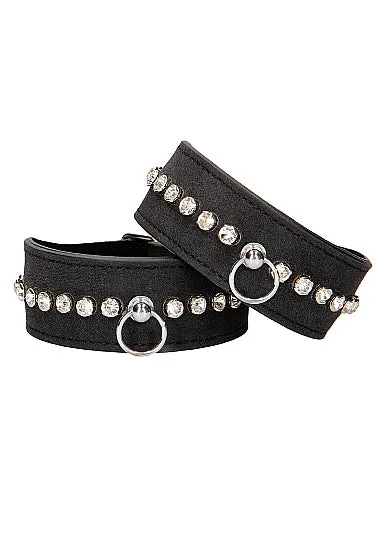 Ouch Diamond Studded Wrist Cuffs in Black SHOTS AMERICA Couples