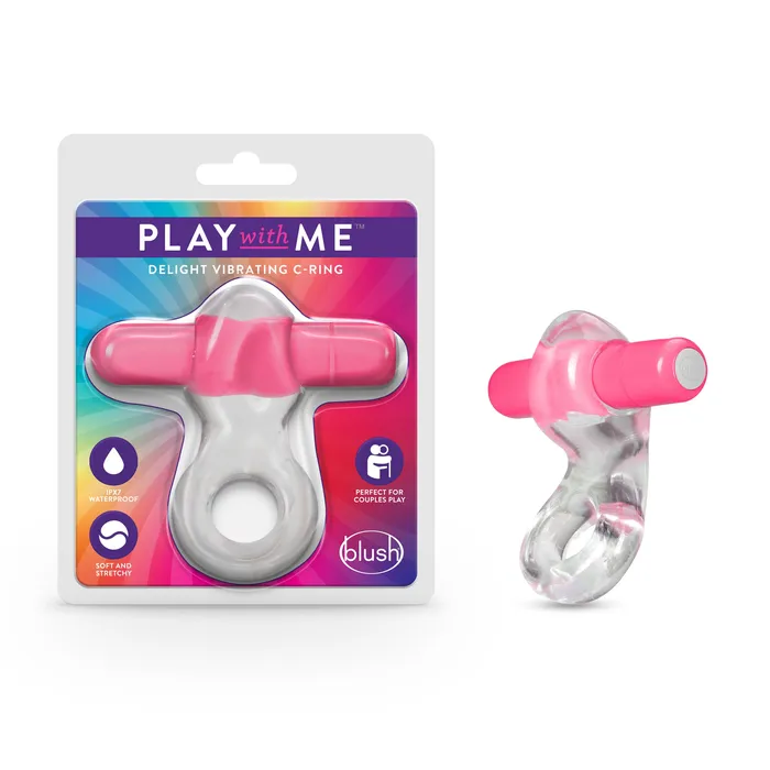 Play With Me Delight Vibrating CRing Pink Blush Novelties Couples